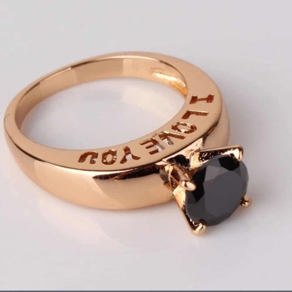 18k Gold Black Quartz Ring 💎 - Picture 2 of 4